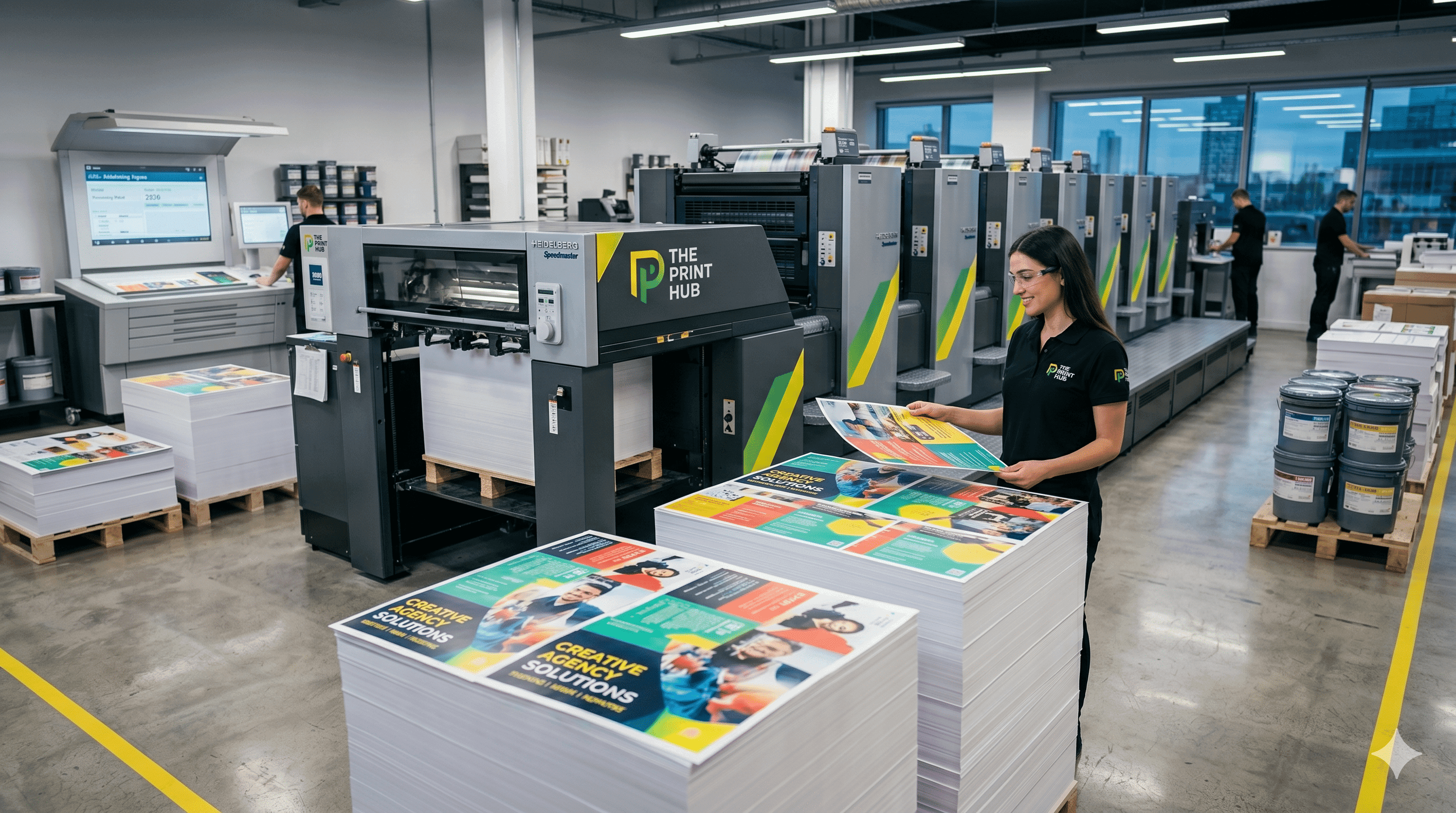 Commercial printing production at Geeta Print facility